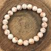 8mm Natural Red Web Jasper Gemstone Beads Bracelet 7.5" Handmade Stretch Bracelet Birthday Gift Gift For Men/Women RBB-2