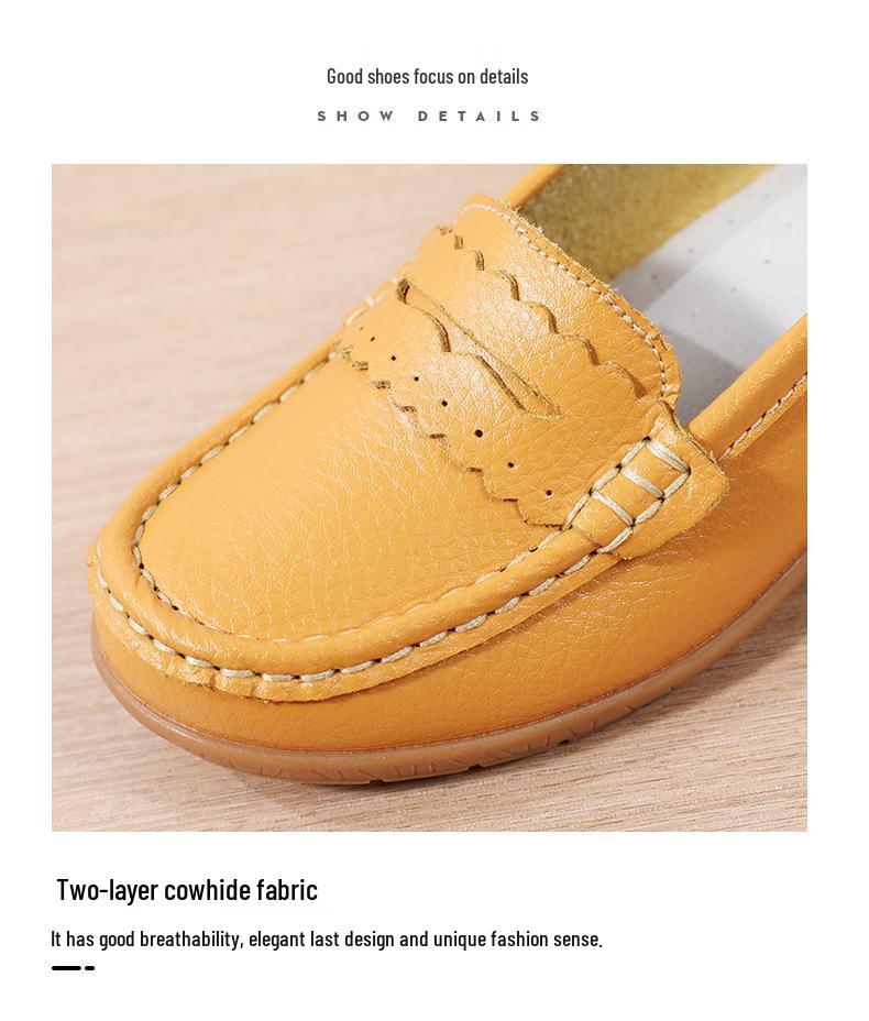 Women's Plus Size Casual Nurse Shoes - Spring/Autumn 2023 Flat Single Shoes with Tendon Sole