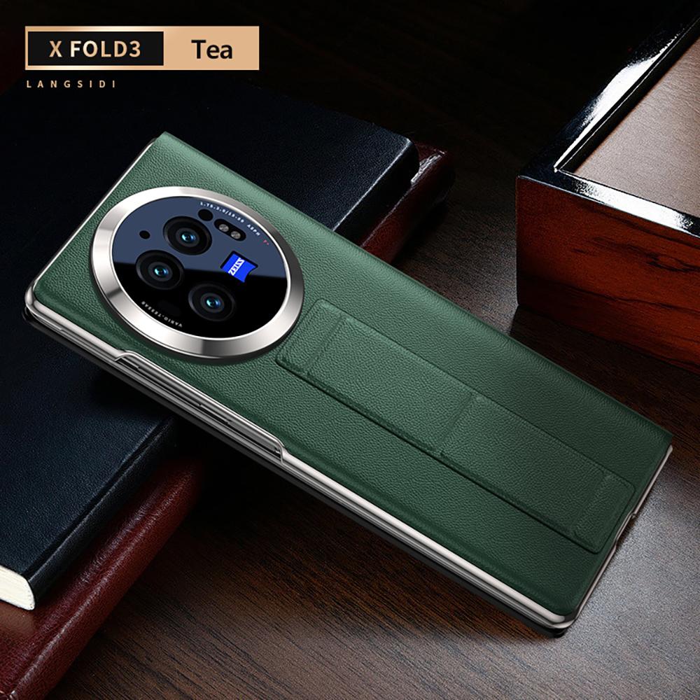 

LANGSIDI Smart Flip Case для Vivo X Fold 3 Pro X Fold3 Магнітний ремінець на зап’ясті Підставка Задня кришка For VIVO X Fold3