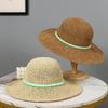French Hollow Straw Hat Women's Summer Seaside Beach Vacation Sunshade Sunscreen Hat Big Brim Straw Woven Sun Hat Tide