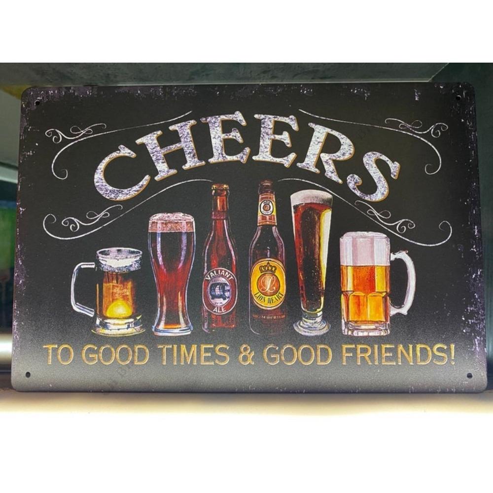 Beer poster on the wall, metal plaque 20x30cm