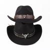 Western Style Cowboy Hat, Ethnic Style Rolled Edge Hat, Sun Hat, Jazz Hat, Outdoor Travel Hat  Cow Print Cowboy Hat