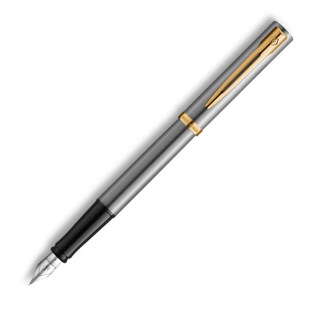 WATERMAN Impression Stainless Steel GT Fountain Fine Gift Luxury 2225517 Pen, Nib, Boxed, Gift,