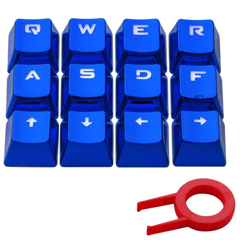 Clearance Sale 12 Keys Electroplated Backlight Keycap PBT Backlit Translucent Metallic Mechanical Keycaps for Cherry MX Keyboard