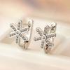 925 Sterling Silver Zircon Buckle Earrings For Women Fashion Exquisite Student Girlfriend Jewelry Accessories Party GiftGood product