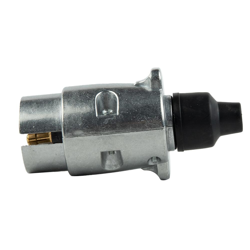 7 Pin Trailer Plug Aluminium Alloy 12V Electrical Caravan Wiring Connector Towing Bar Socket Adapter Car Truck RV Accessories