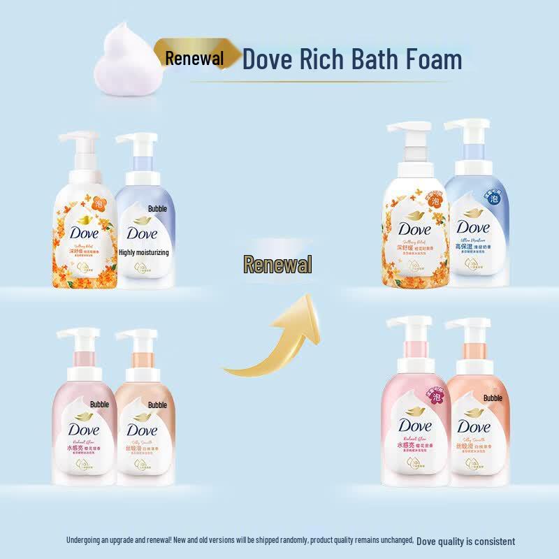 DOVE White Peach Scent Foaming Shower Mousse