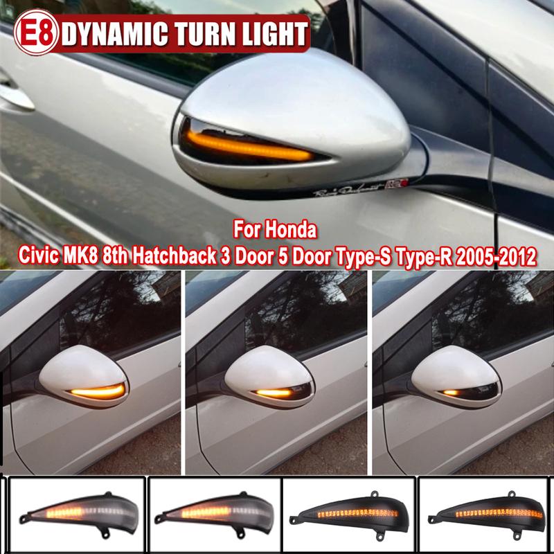 Dynamic Blinker Led Side Wing Mirrors Turn Signal Light for Honda Civic 8th MK8 Type-S Type-R FN 1 2 3 FK 1 2 3 Indicator Lamp