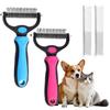 Pet Detangling Rake with Rake Cat Dematting Comb Double-Sided Undercoat Brush Deshedding Brush