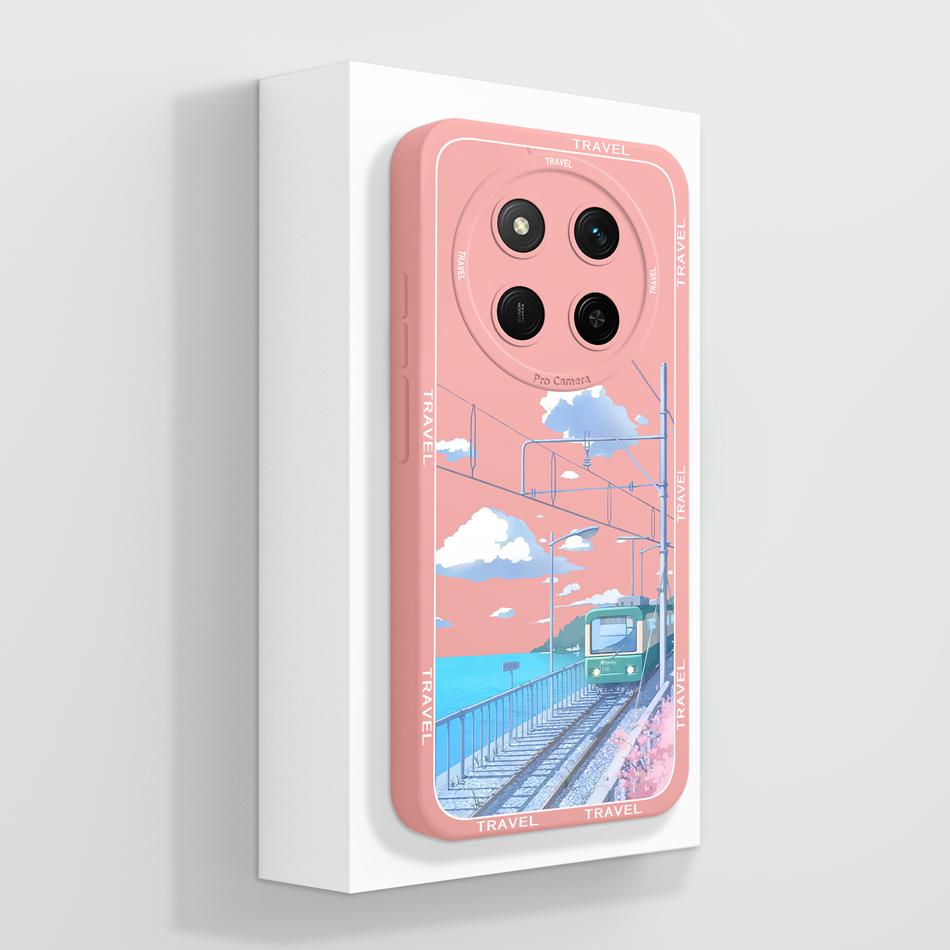 For Honor Magic 7 Lite Case Cute Panda Soft Liquid Silicone Funda High Quality Back Cover For Magic7 Lite Phone Protector Gift