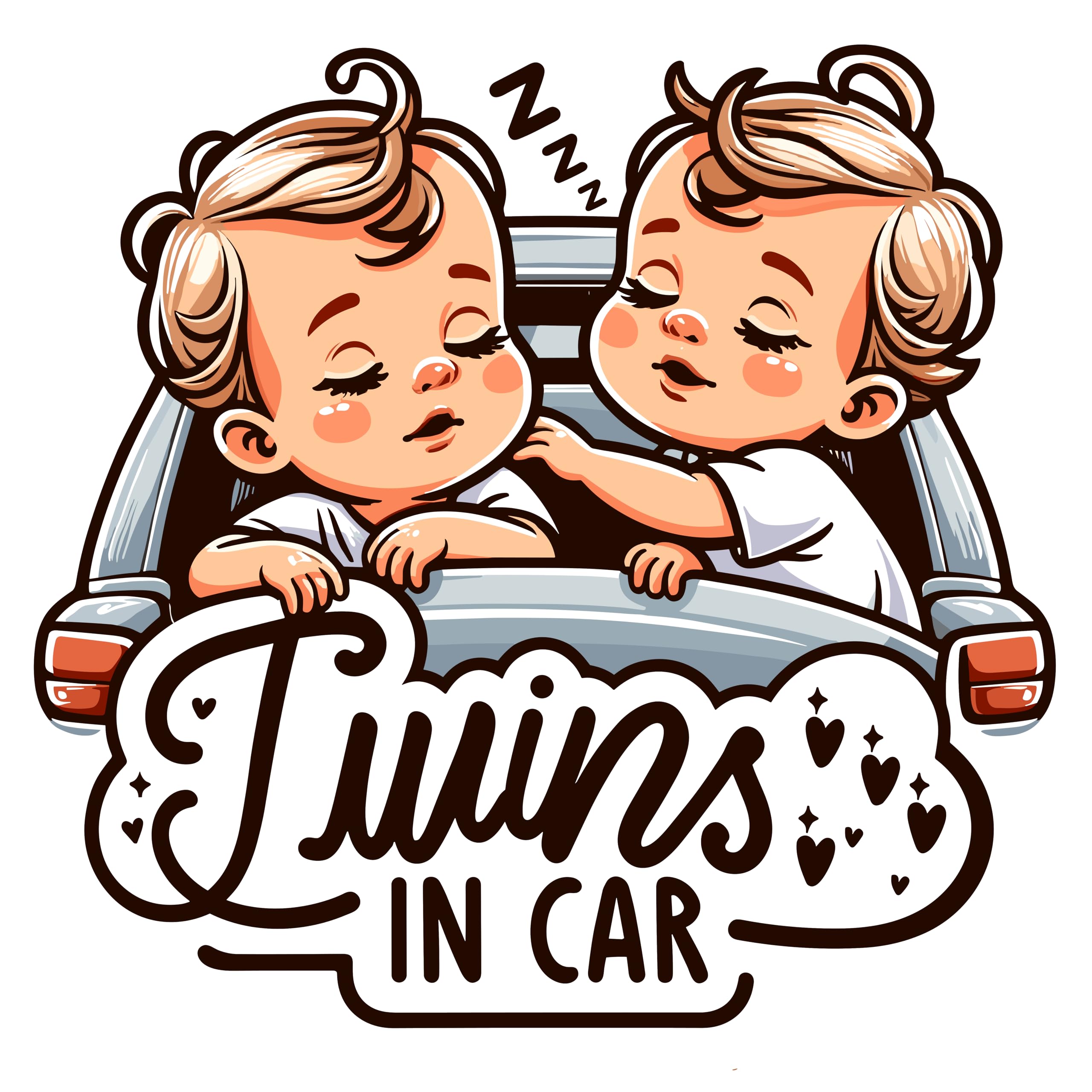 BABY IN CAR   Twins IN CAR   Maternity IN CAR  Magnetic белый