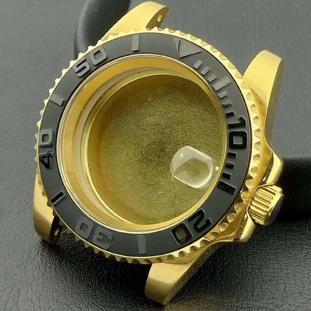 40mm Mechanical Watch Case for NH Series 35 36 38 Movement Yacht Design Style with Sapphire Crystal Watch Box Parts 7