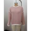 Autumn and Winter Round Neck Color Blocked Loose Top Women’s Pullovers & Long Sleeves