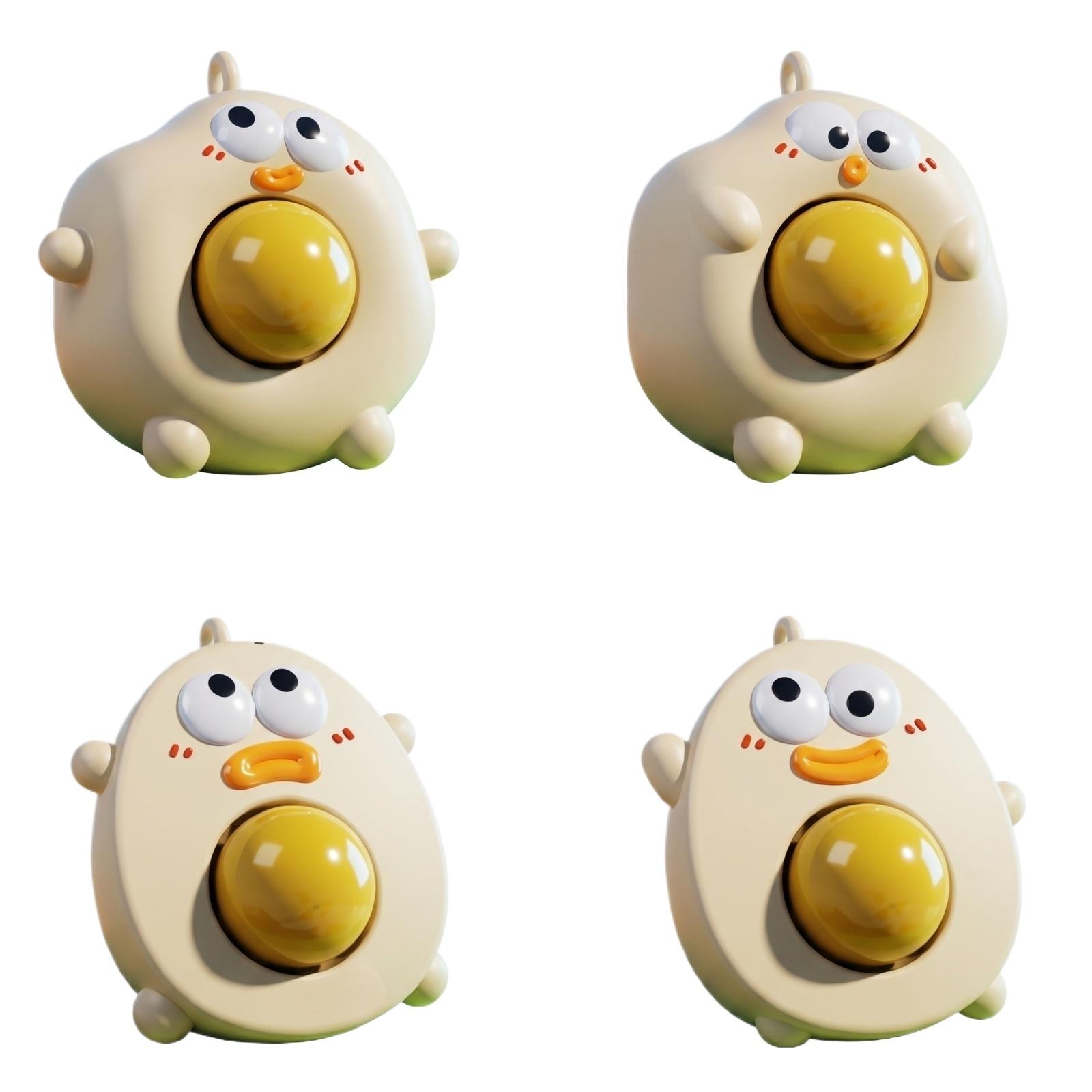 

Egg-shaped Plush Toy A Popular Squeezeable Stress Reliever And Wide-Eyed Figurine To Help You -Stress(Random Expression) жёлтый