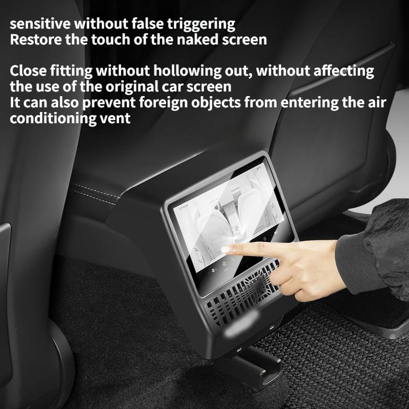 Rear Air Vent Protective Cover Screen Tempered Film Integrated for Tesla Model 3 Highland Model Y Juniper 2025 Car Accessories
