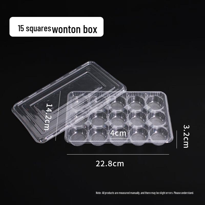 

Disposable Transparent 15-Grid Dumpling Freezer Box