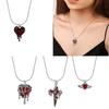 Fashionable Heart Pendant Necklace Handmade Love Cross Neckchain Stylish Clavicle Chain for Women Girls Elegant Choker