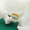 Lace Pattern Gold-Plated Titanium Steel Ring - Retro Style Fashion Jewelry for Women