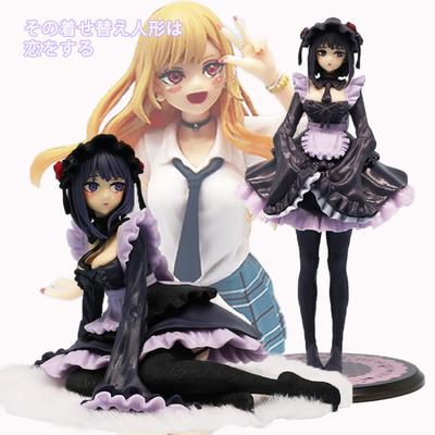 Auf Lager My Dress-Up Darling Dienstmädchen-Outfit Kitagawa Marin Cos Name Stehende Position Actionfigur Sammlung Spielzeug Weihnachtsgeschenk
