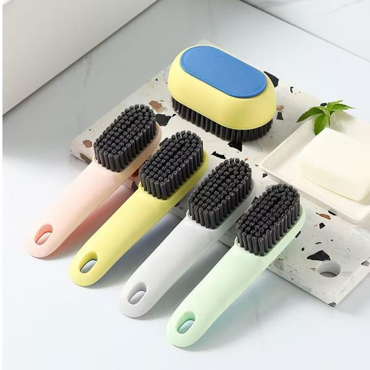 Long Handle Soft Bristle Shoe Brush - Non-Damaging Laundry and Shoe Cleaning Brush Set