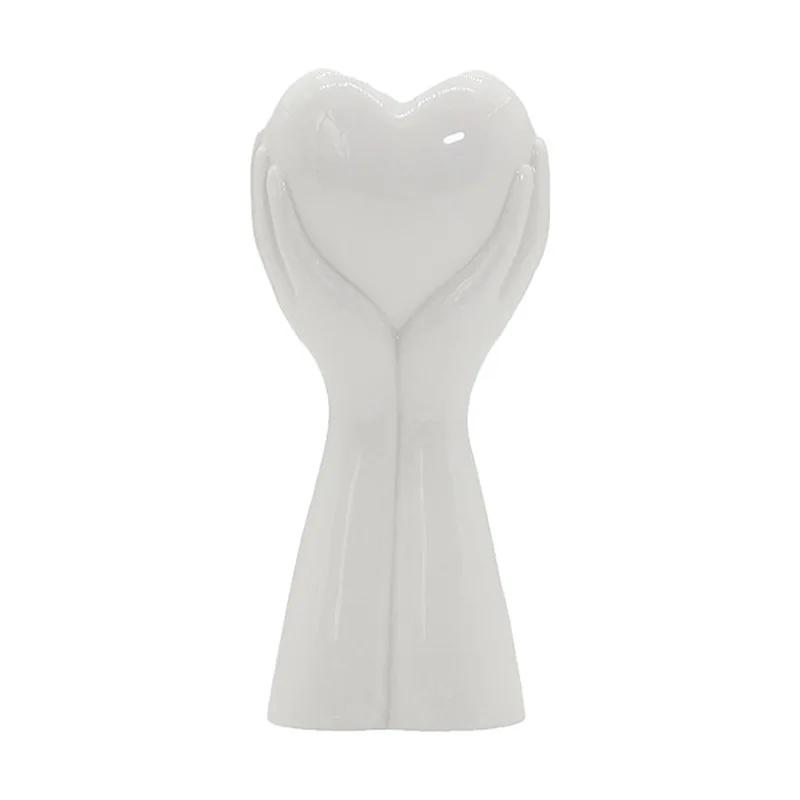 Heart shaped vase Ceramic vase art Home decoration accessories Modern hydroponic flower arrangement Valentine's Day gift