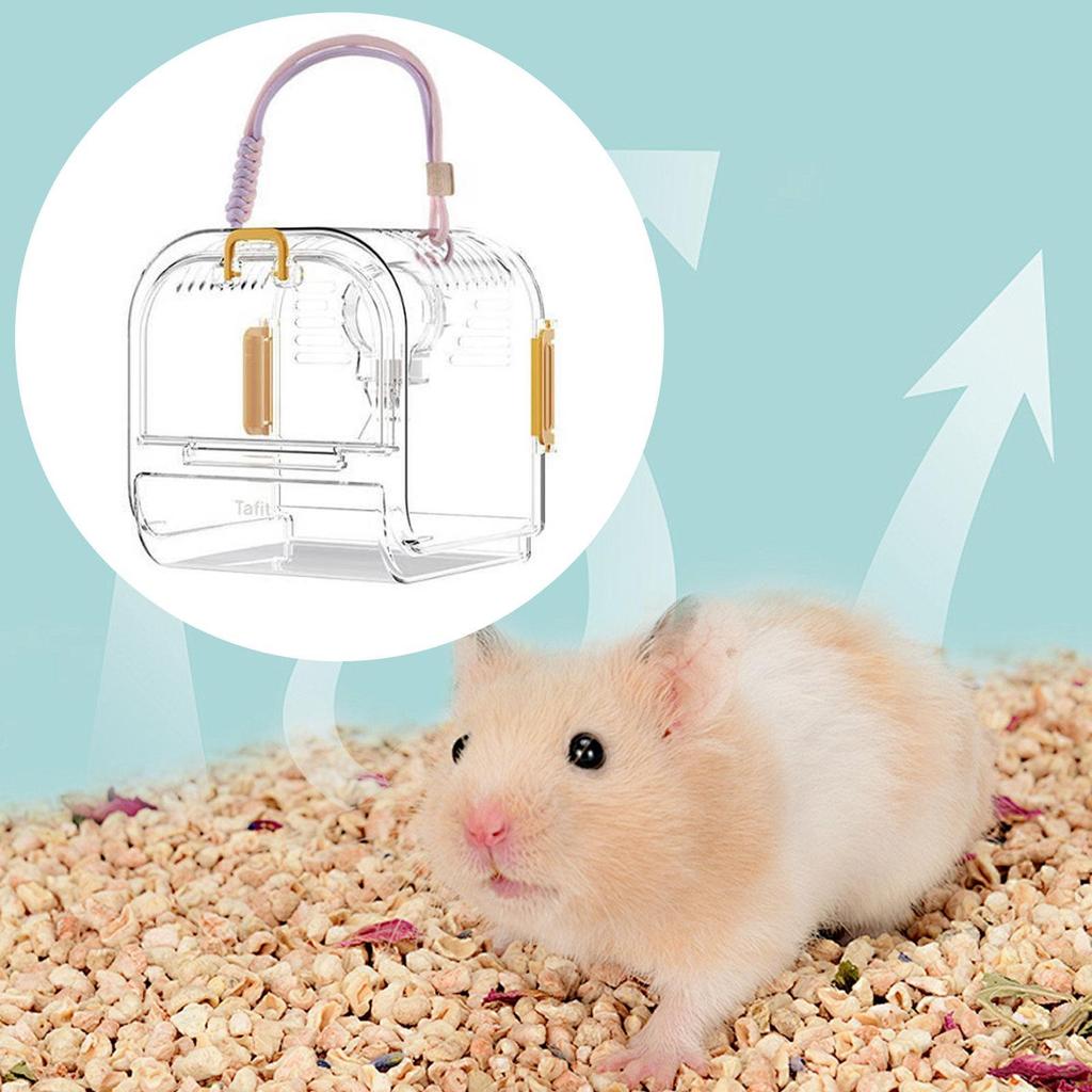 Small Animal Carrier Cage Portable Hamster Carrier Cage Carry Case for Gerbils Small Pet Hedgehog Dwarf Hamster