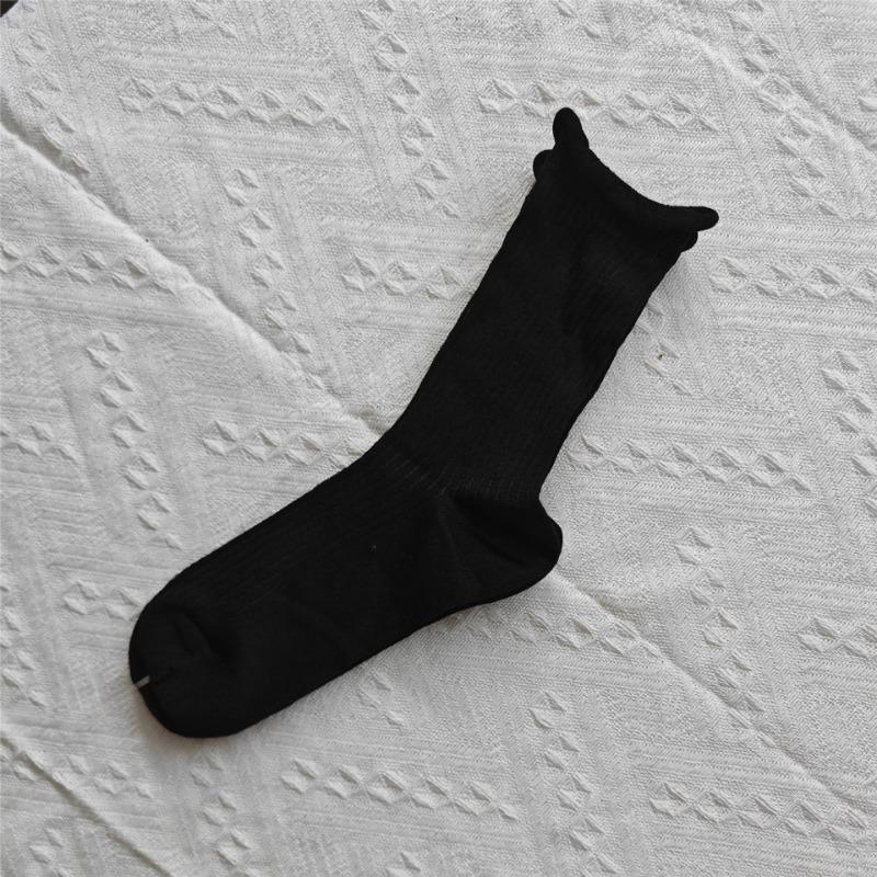 Female Spring and Summer Thin Ballet Style Show Thin Tube Pile Socks