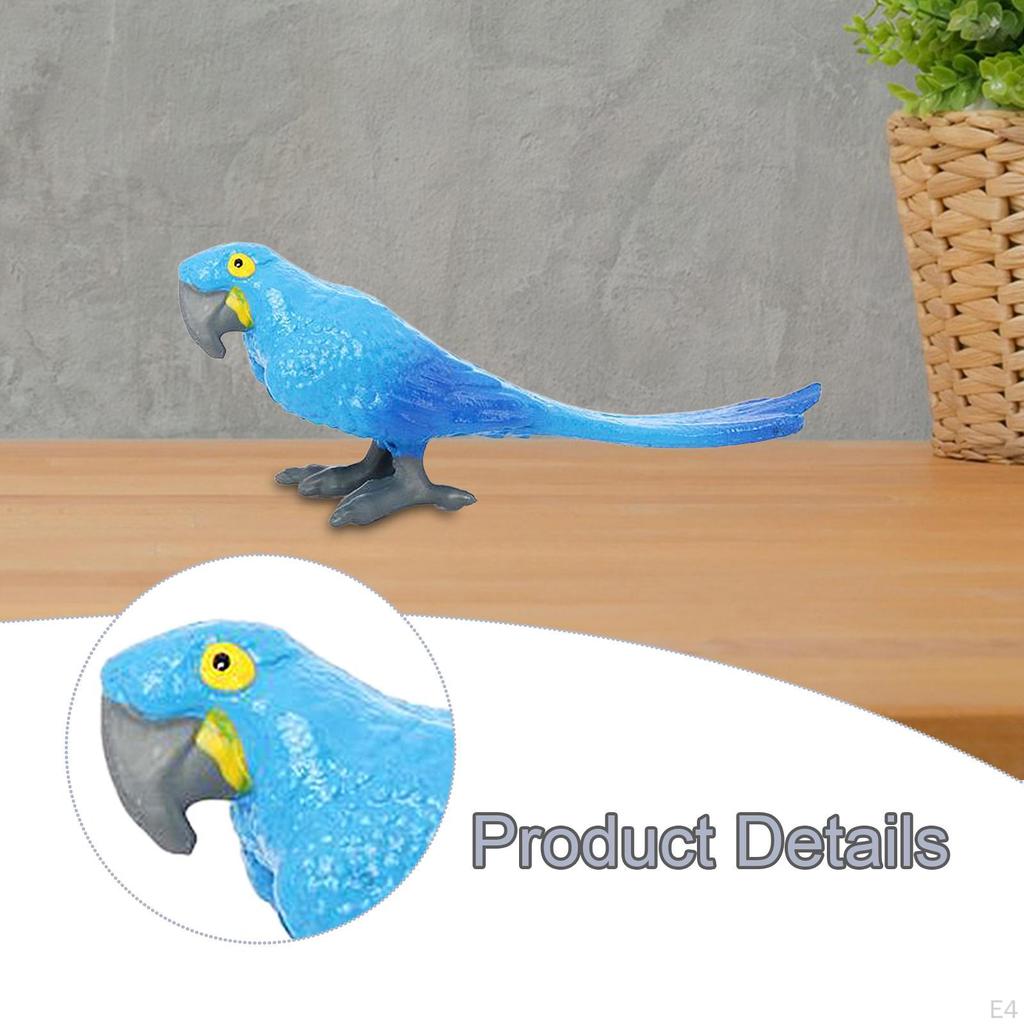 Animal Model Bird Decoration, Parrot Figurine for Birthday Gifts