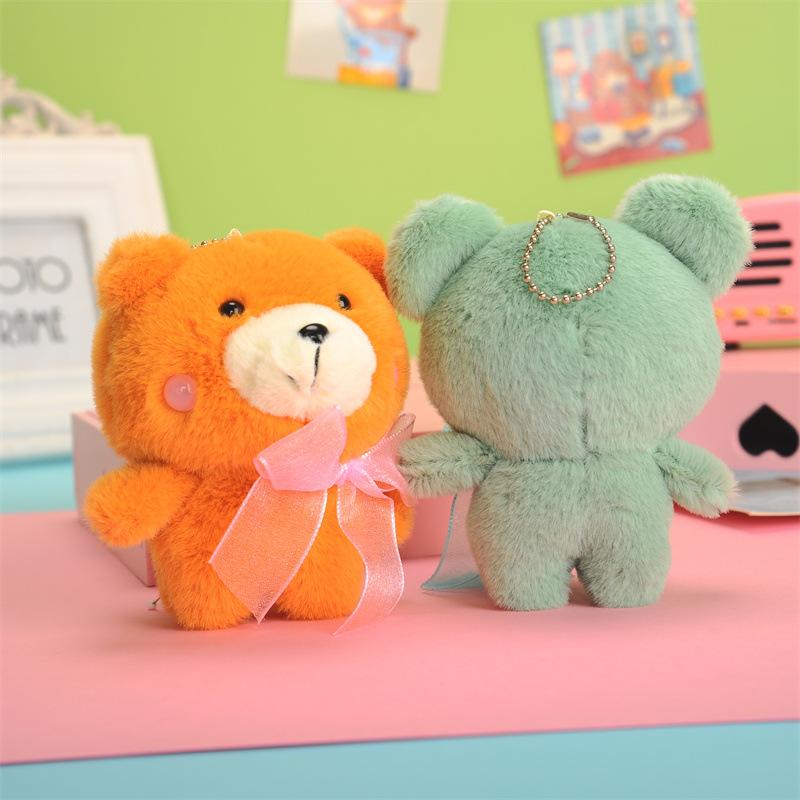Bear Plush Cute Keychain Adorable Frog Pig Doll Machine Toy Bulk Gift