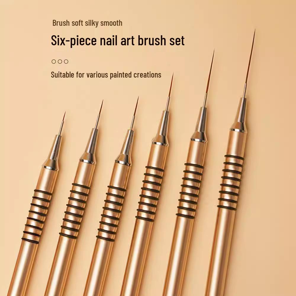 

Nail Art Liner Brush Set with Anti-slip Needle Tube for Painting Flowers