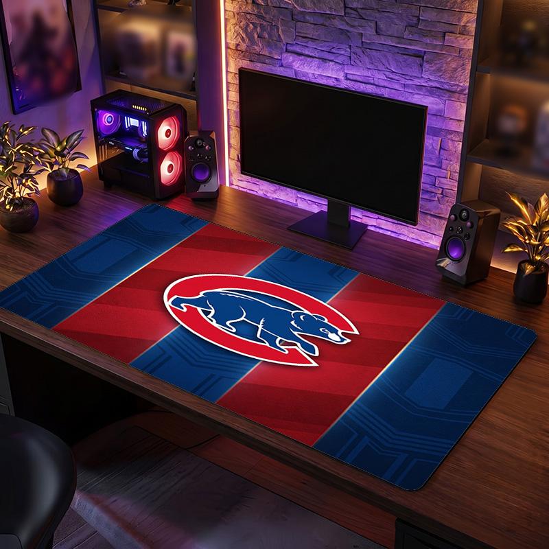 Chicago Cubs Pattern Mousepad Anti?Slip Rubber Desk Pad For Gaming Working Desktop Decoration