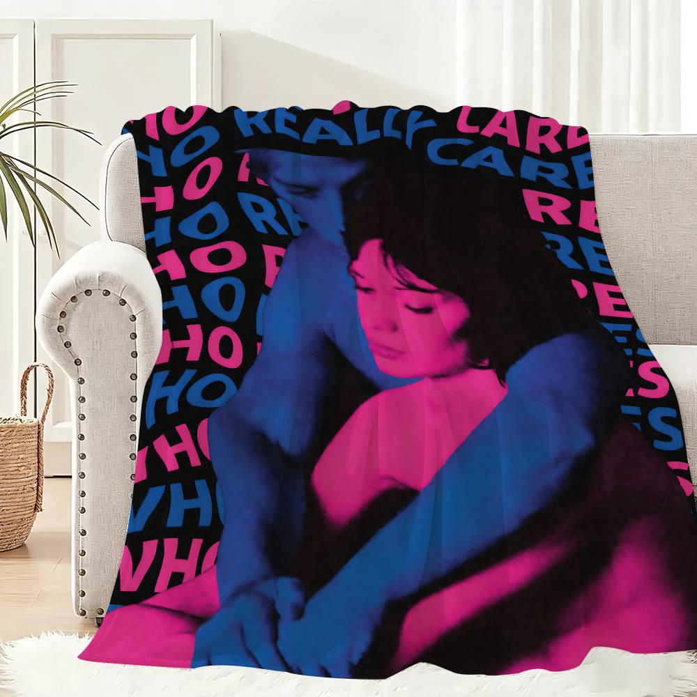 TV Girl Who Really CaresFrench Exit Lovers Rock Throw Lightweight 240g Flannel Blanket Soft Skin-friendly for Summer Cooling 75x90cm