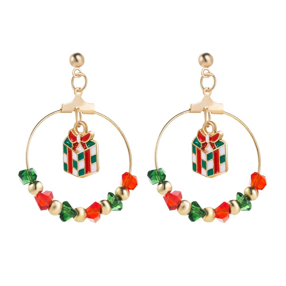 2024 Weihnachtsserie mit Ohrringen, Weihnachtsmann, Weihnachtsbaum, geometrische Ohrringe, modische und verspielte Ohrringe