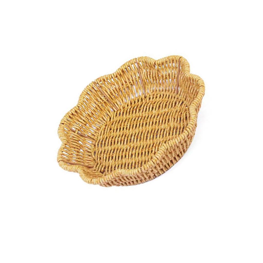 Panier à pain en osier synthétique, plateau à fruits tissé à la main, paniers à légumes et fleurs pour cuisine et restaurant
