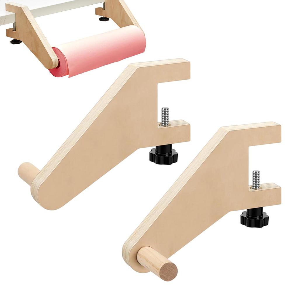 Wooden Craft Paper Roll Holder Dispenser Tabletop Easel Wrapping Paper Dispenser Coloring Easel Paper Bracket Drawing accessory
