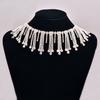 Fashion Clear Glass Rhinestone Trim Tassel Fringe Metal Strass Cup Chain Ribbon Crystal Applique Banding for Clothing Crafts