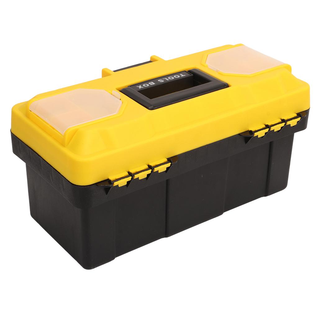 Cutie de scule din plastic cu 2 straturi, portabilă, organizator de feronerie pentru casă, meșter, garaj, cu mâner