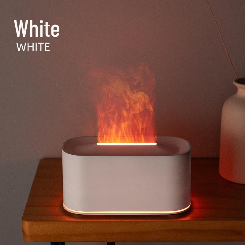 Retro 3D Fireplace Flame Aroma Humidifier & Colorful Desktop Light