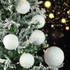 4/6/8cm White Christmas Balls Decoration Christmas Tree Hanging Accessories New Year Gift Box Navidad DIY Party Home Room Decor