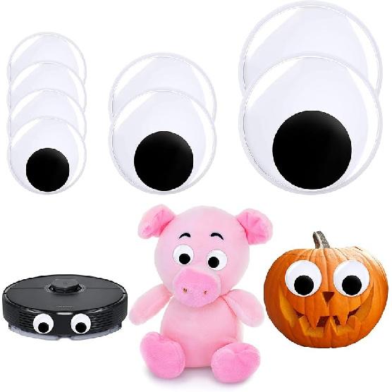 YGAOHF 16 штук гигантских выпуклых глаз - 2 дюйма, 3 дюйма, 4 дюйма, большие выпуклые глаза самоклеящиеся, большие выпуклые глаза, подвижные глаза для поделок 8 Pieces