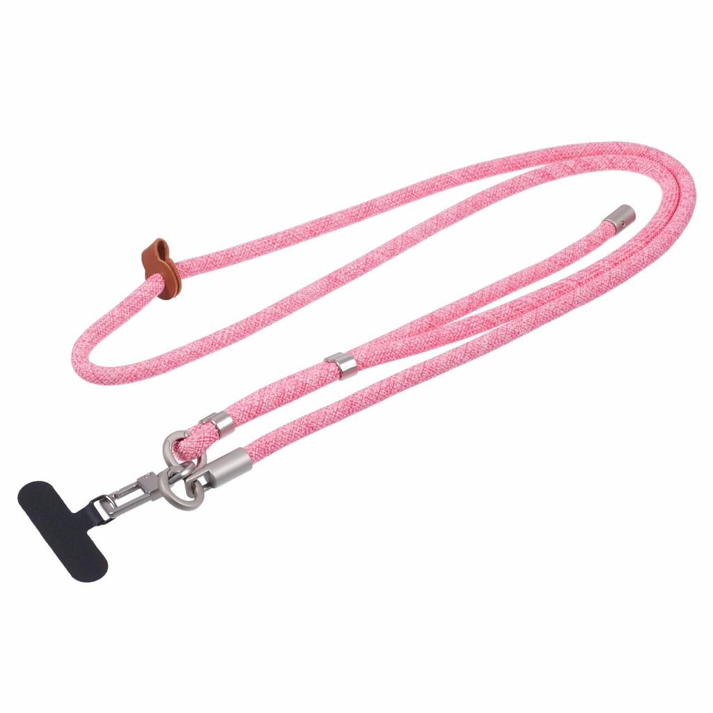 Handy-Umhängeband mit verstellbarer silberner Schnalle, Nylon-Handyband mit Befestigungslasche, Gesamtlänge: 140 cm
