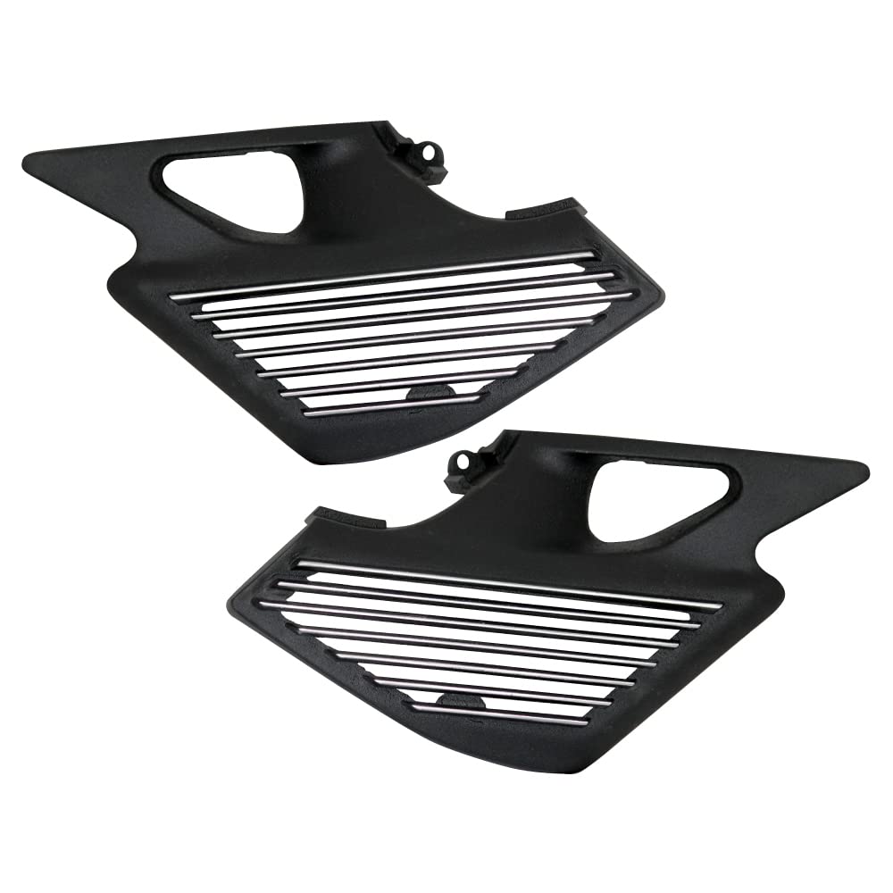 Kawasaki Balius Side Covers with Machined Black (Alfin Covers) Fins,