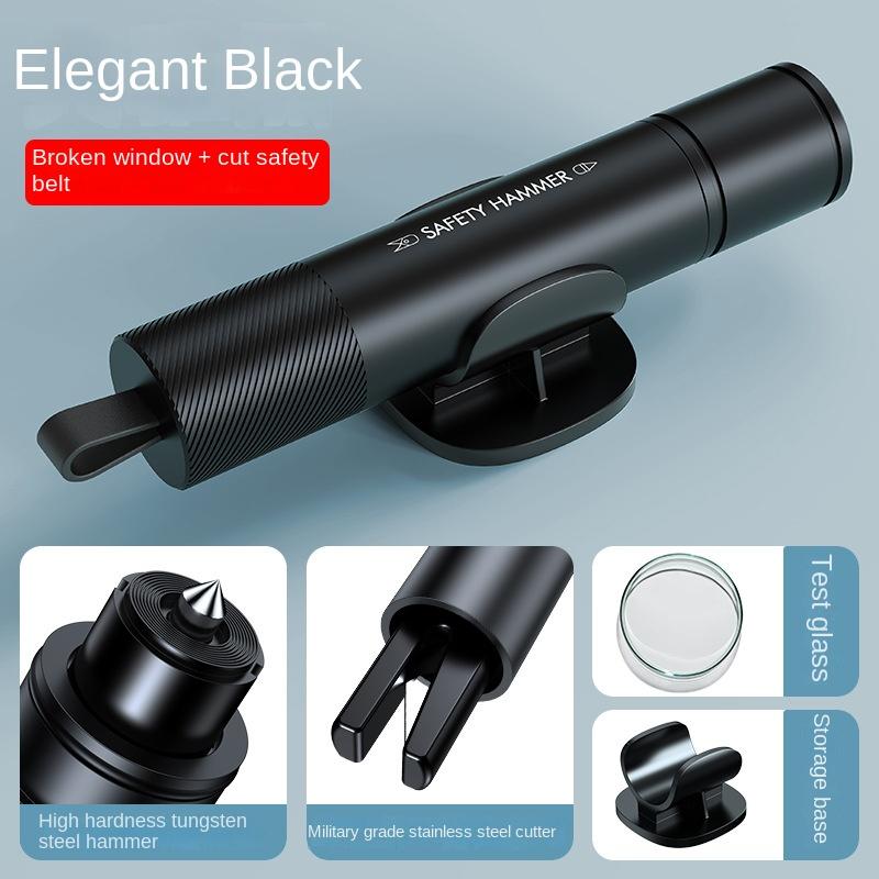 Car Safety Hammer Emergency Glass Breaker Seat Belt Cutter High Hardness Tungsten Steel 2in1 Rescue Tool Auto Accessories