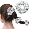 6pcs Retro Disco Sequin Hair Rope Square Sequin Large Intestine Hair Tie  Hair Accessories