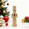 Yousheng Unpainted Xmas Nutcracker Figure DIY Blank Nutcracker Soldier Figurine Unfinished Wooden Nutcracker Figure for Christmas Decoration Project