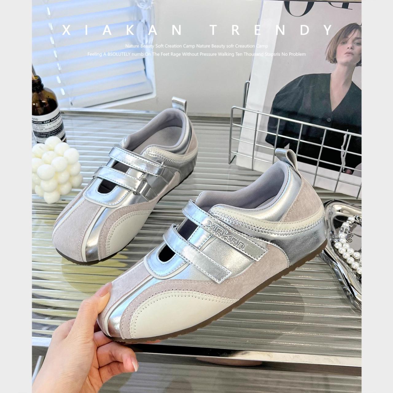 

Fashion Women s Ballet Flat Shoes 2025 Summer Autumn Dress Silk Elegant Retro Square Toe Cow Suede Mary Jane Shoes Outdoor Casual Shoes 40