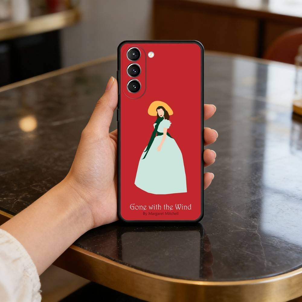 Love Gone with the Wind Phone Case For Samsung S25,24,23,22,30,21,10,9,Ultra,Plus,Lite,FE,4,5 G Soft Black Case
