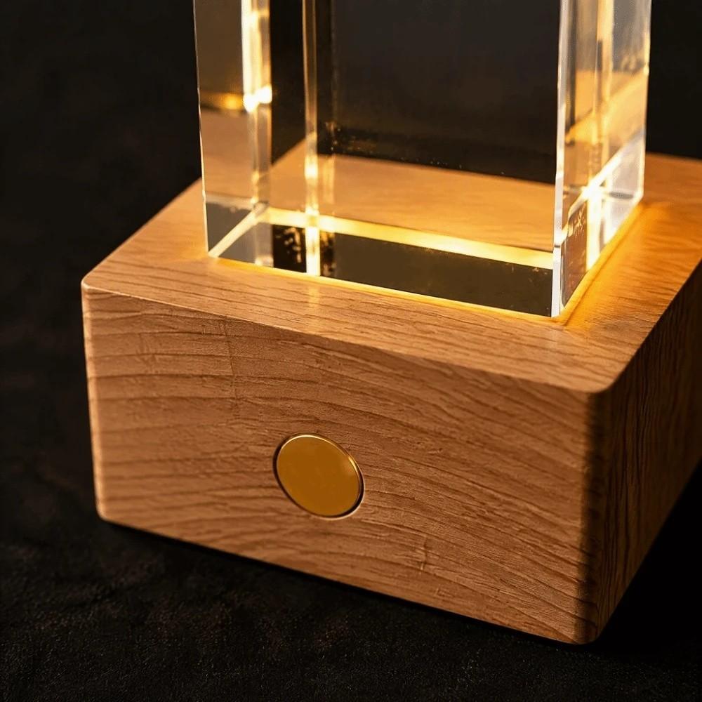 High-Transparency Laser Engraving Crystal Clear Crystal Crystal Square Block  Anniversary Souvenir