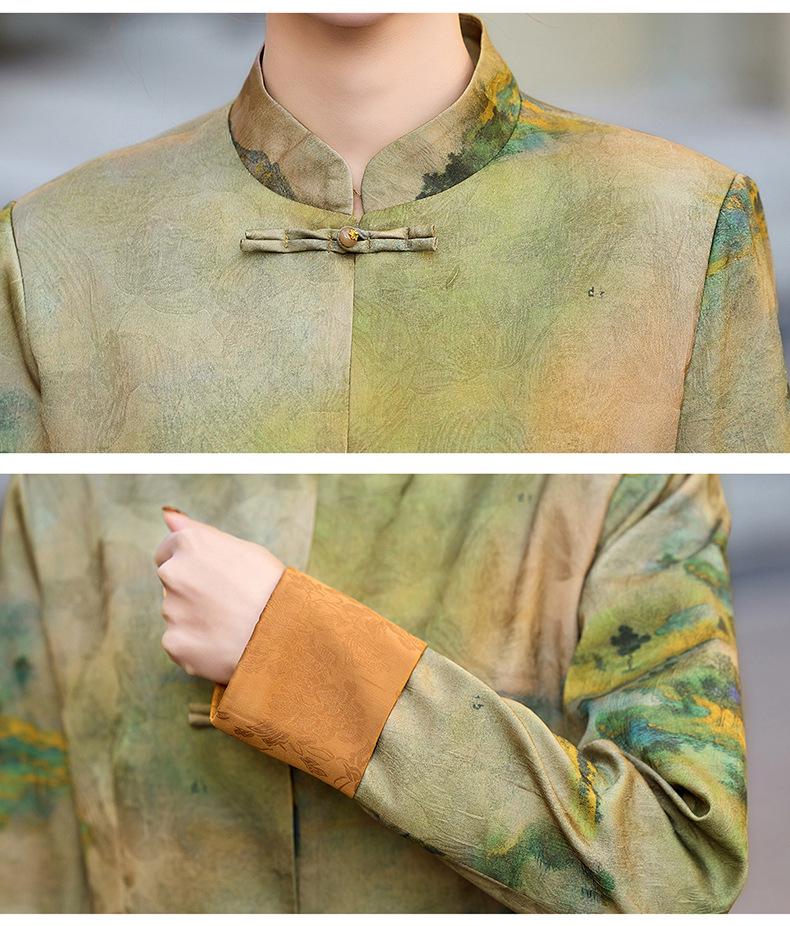 Frühling 2025 Damen vielseitige Jacke im chinesischen Stil mit Froschverschluss und Stehkragen, ZQ2506