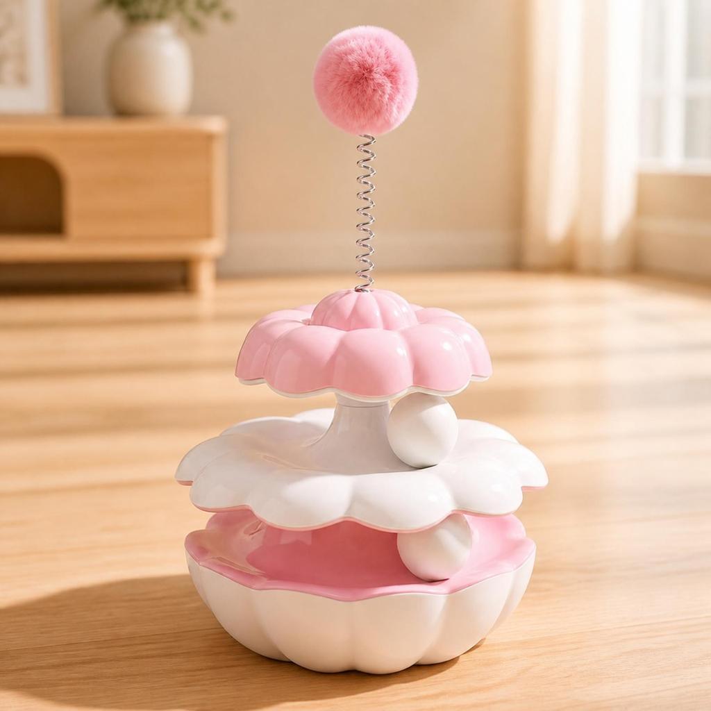 Interactive Cat Toy Flower-Shaped Tumbler Enrichment